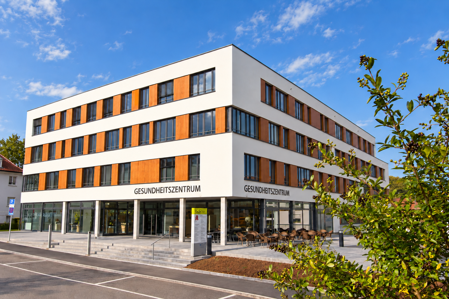 Außenansicht des Gesundheitszentrums Backnang in der Karl-Krische-Straße